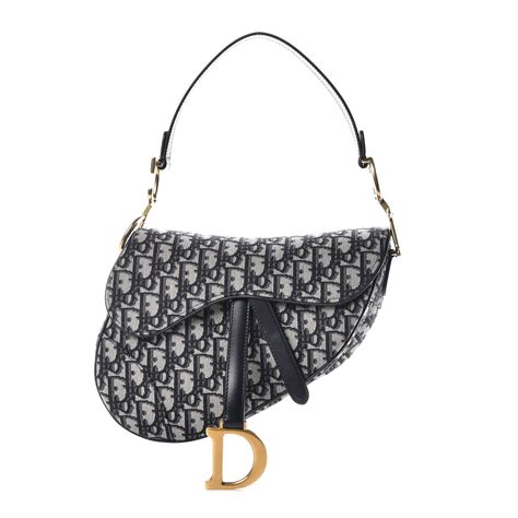 christian dior サドルバッグ|CHRISTIAN DIOR Oblique Saddle Chain Pouch Blue.